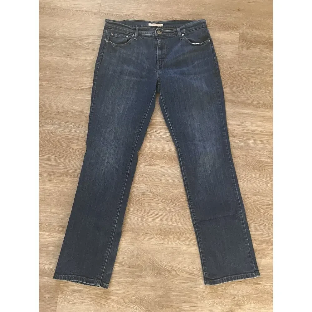 Levi’s 505 Straight Jeans Womens 12L W31 Blue Denim Mid Rise Classic‎ Fit